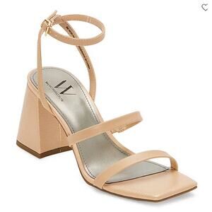 Worthington Womens Pico Heeled Sandals Nude Color Size 9.5M